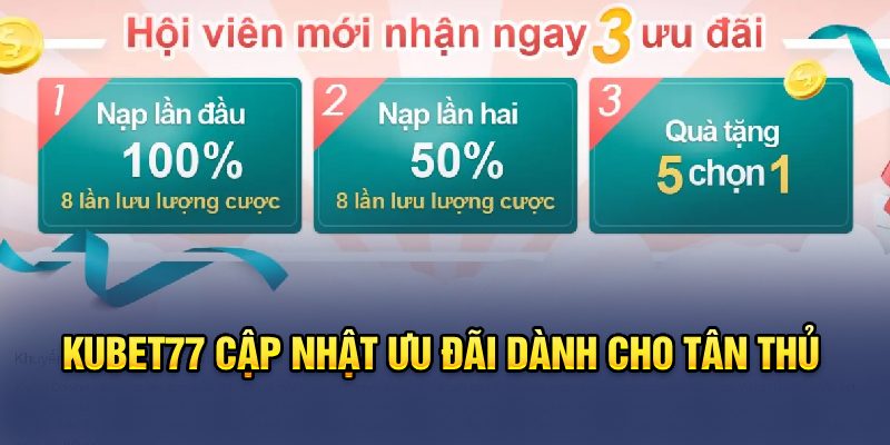 Kubet77 cập nhật ưu đãi dành cho tân thủ 